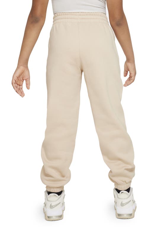 Shop Nike Kids' Sportswear Club Fleece Sweatpants In Sanddrift/white