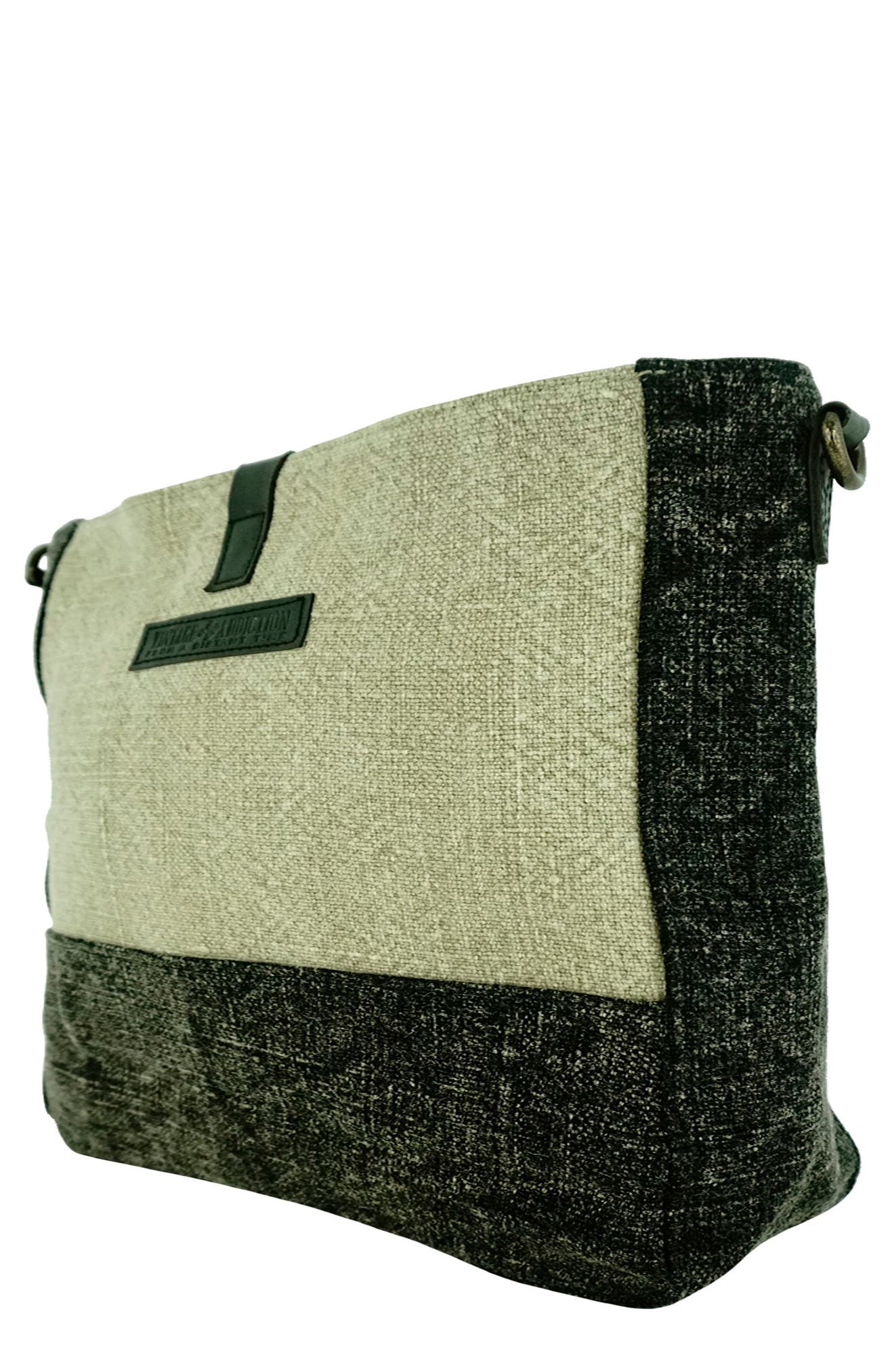 VINTAGE ADDICTION Leather Trimmed Crossbody Bag Nordstromrack