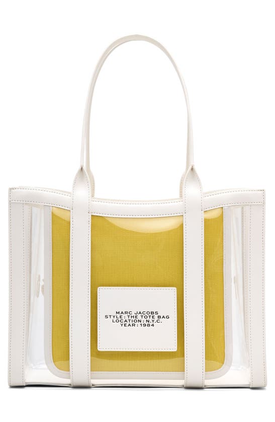 Shop Marc Jacobs The Clear Medium Tote Bag In White