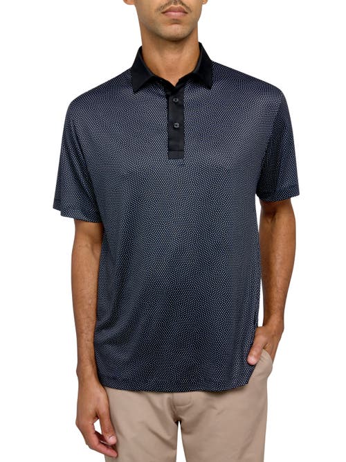 Shop Construct Con.struct Dot Print Performance Golf Polo In Black/white