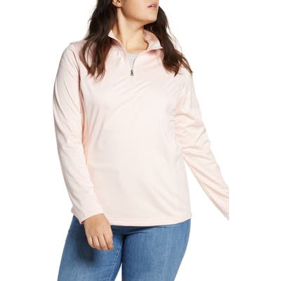 The North Face Tech Mezzaluna Water Repellent Quarter Zip Jacket, Pink