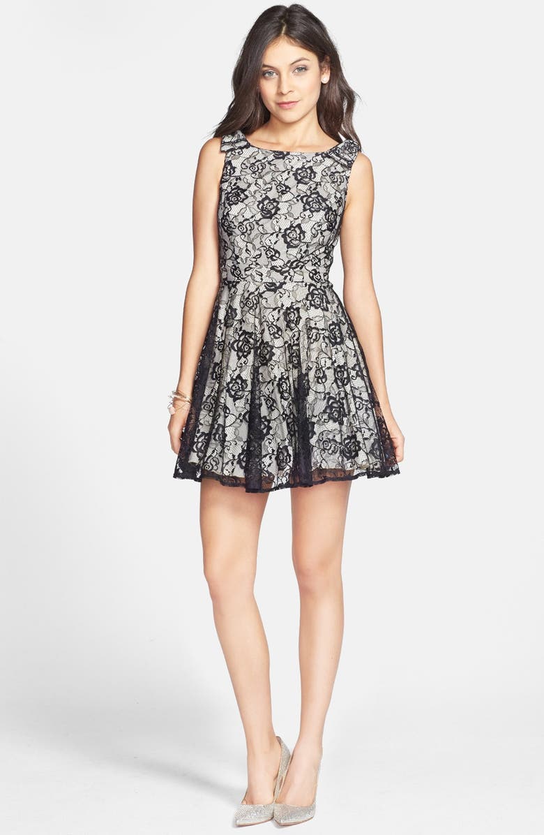 Way-In Lace Skater Dress (Juniors) | Nordstrom