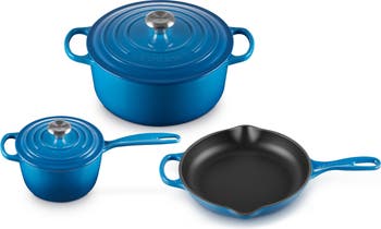 Le Creuset 5 Piece Enameled Cast Iron Signature Set - Winestuff