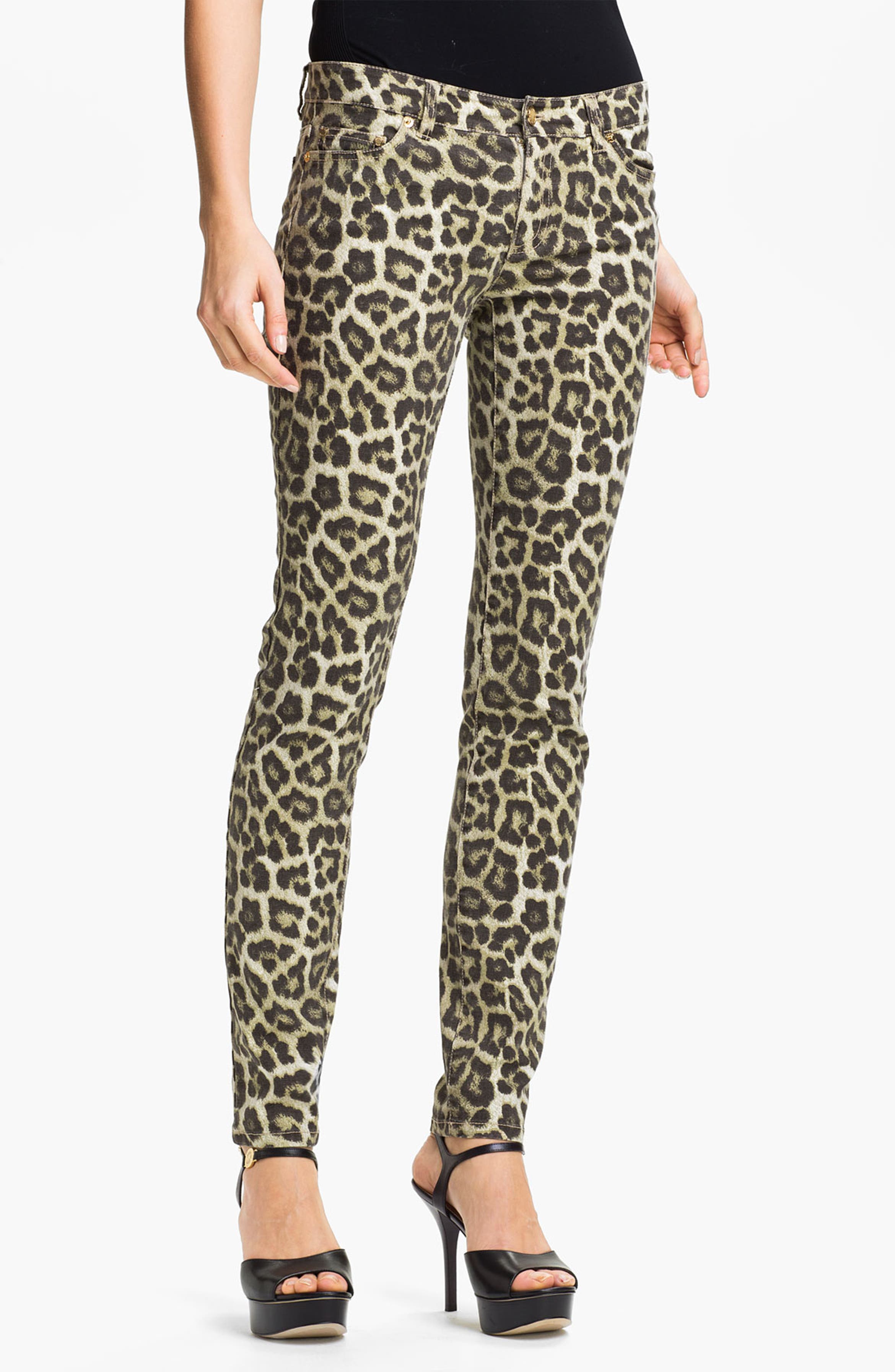 Michael Michael Kors Savannah Leopard Print Skinny Jeans Nordstrom