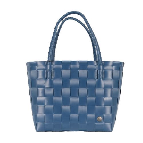 Shop Handed By Paris Recycled Plastic Tote Bag In Ocean Blue