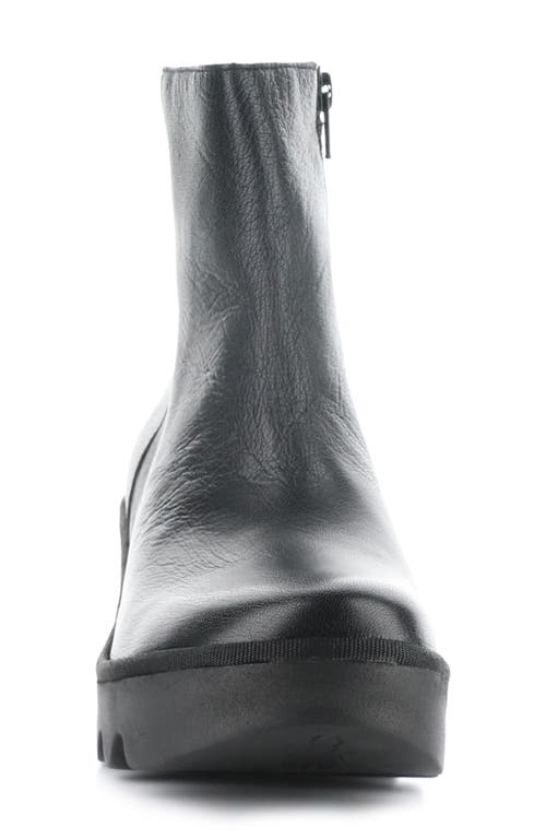 Fly London Toor Platform Bootie In Black Mousse