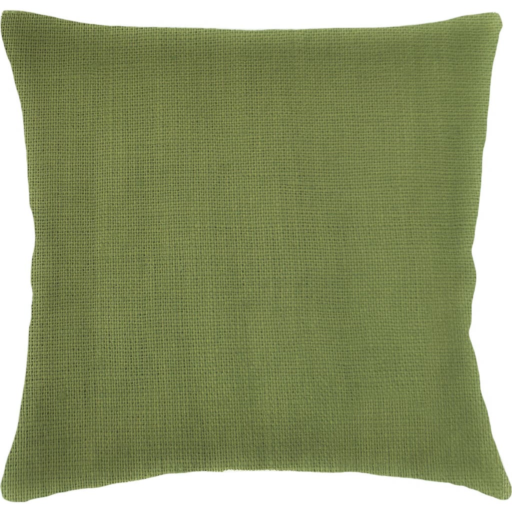 Anaya So Soft Linen Pillow Down Insert In Pure Green
