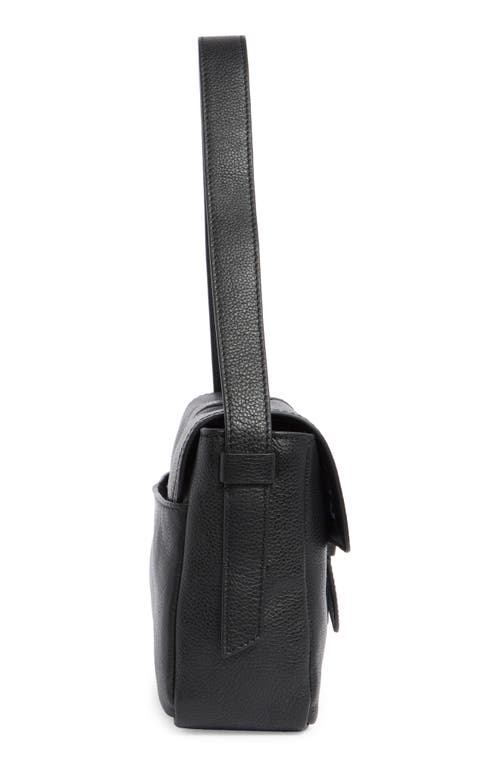 Shop Lucky Brand Ezra Leather Shoulder Bag In Black