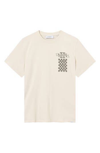 Les Deux Clubbers Collective Organic Cotton Graphic T-shirt In Ivory/black