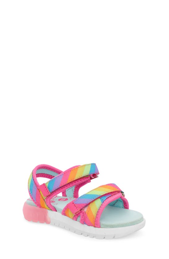 STRIDE RITE KIDS' SEVITA RAINBOW LIGHT-UP SANDAL 