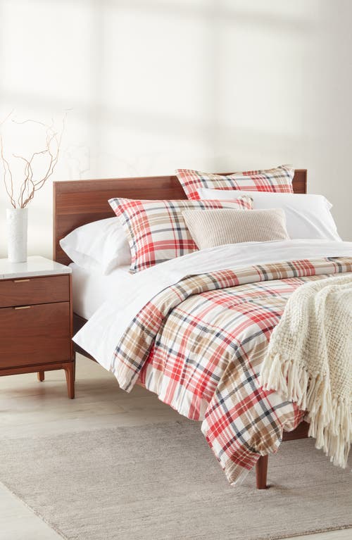 NORDSTROM NORDSTROM PLAID FLANNEL DUVET COVER & SHAMS SET
