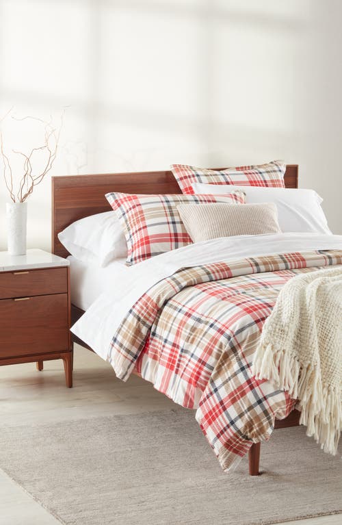 Shop Nordstrom Plaid Flannel Duvet Cover & Shams Set In Ivory Lorelai Plaid