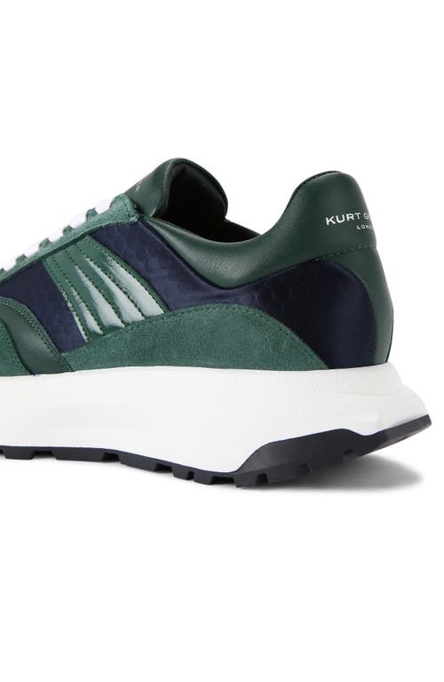 Shop Kurt Geiger London Gaspar Sneaker In Open Green