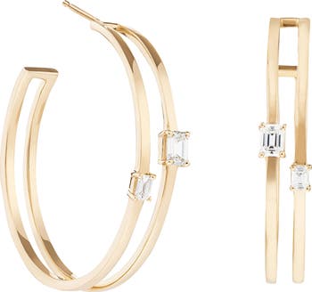 Lana diamond 2025 hoop earrings