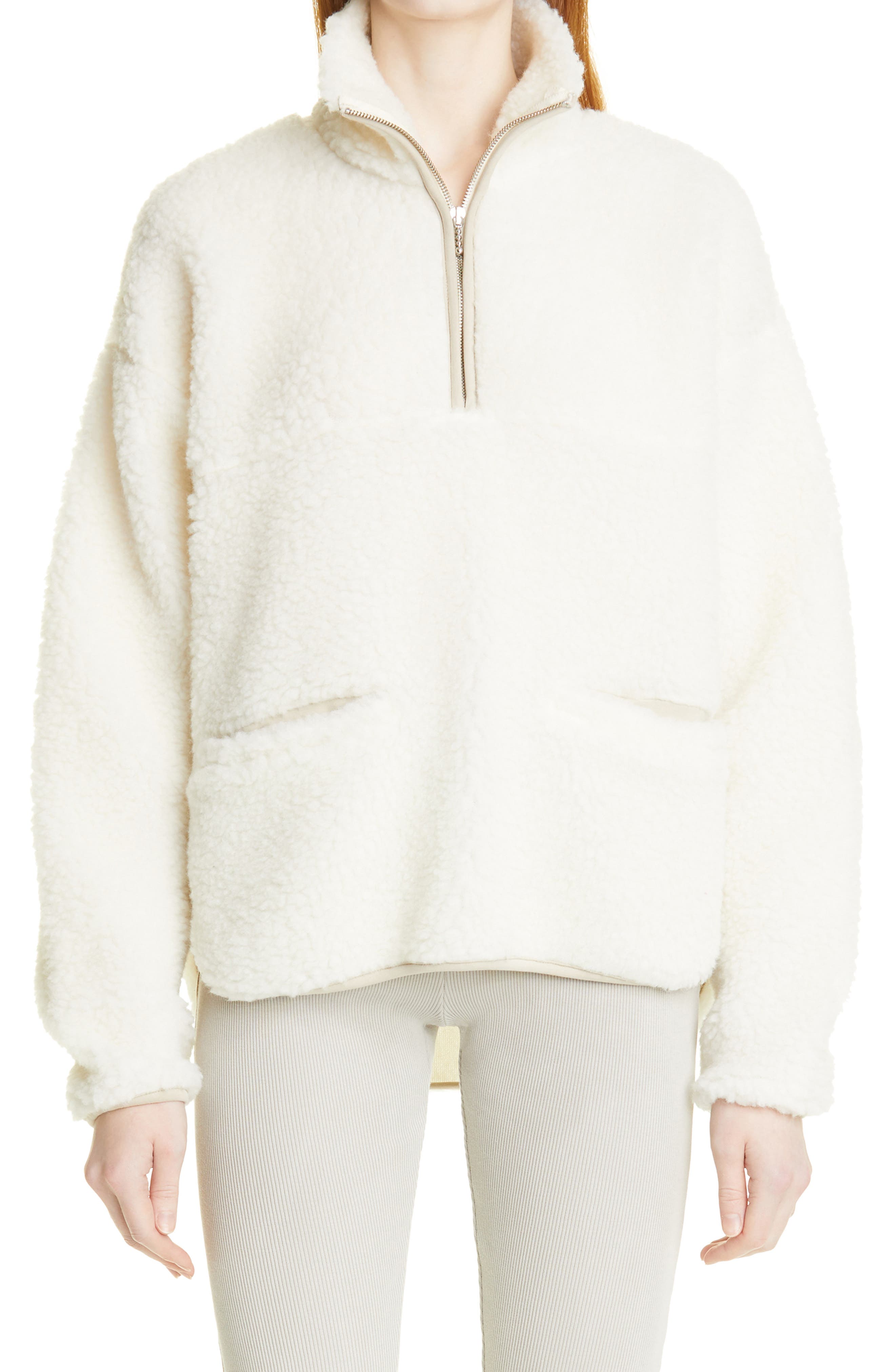 faux shearling zip up jacket