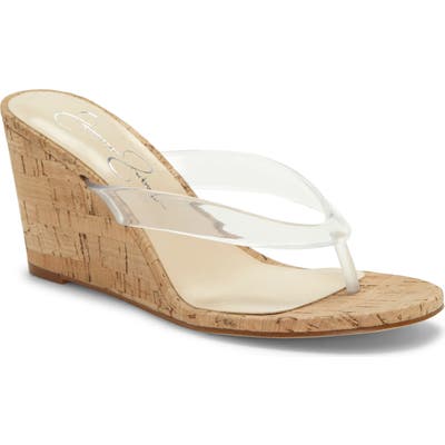 Jessica Simpson Coyrie Wedge Flip Flop- White