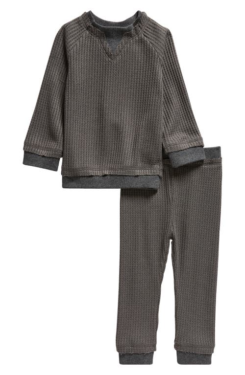 Manière Waffle Knit Long Sleeve Top & Joggers Set at Nordstrom