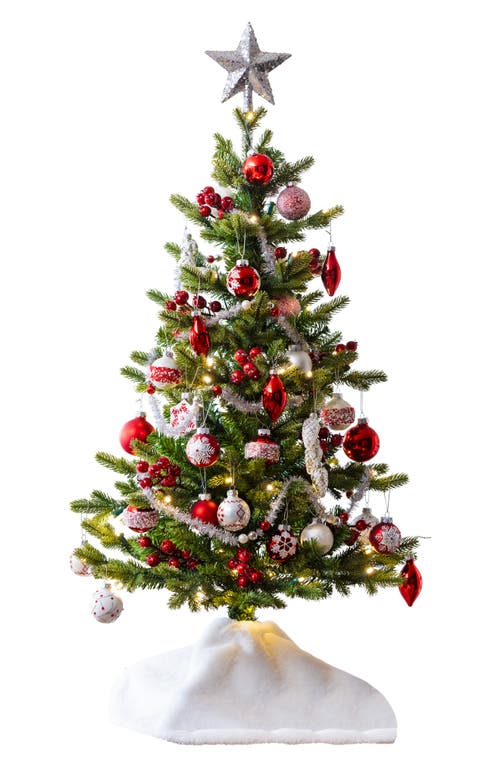 Balsam Hill 3-Foot Nordic Frost Decorated Tree in Red 