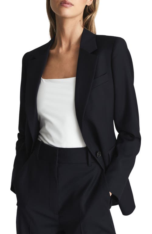 Reiss Haisley Wool Blend Blazer Navy at Nordstrom,