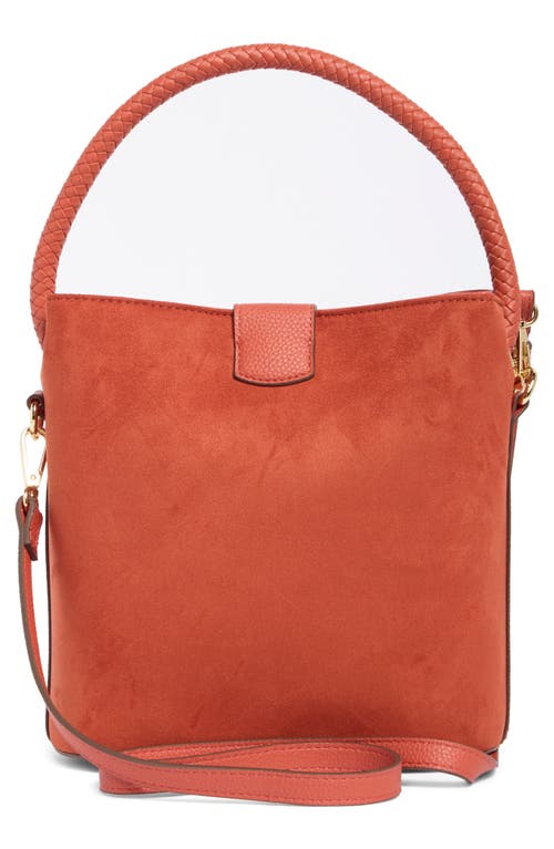 Nanette Lepore Mixed Media Shoulder Bag In Pumpkin Spice