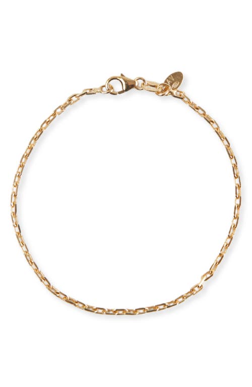Paper Clip Chain Bracelet in Gold