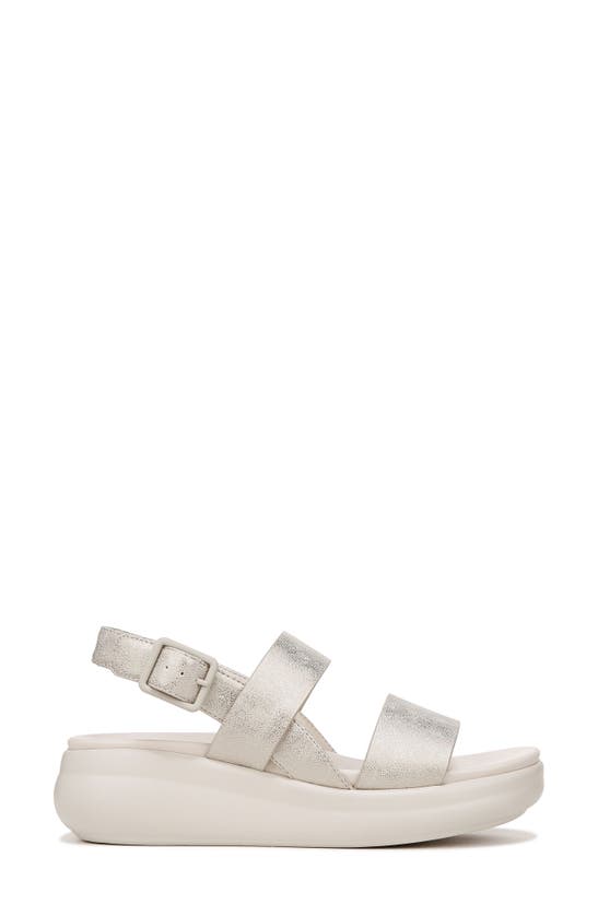 Naturalizer Coast Slingback Platform Sandal In Gold Faux Leather