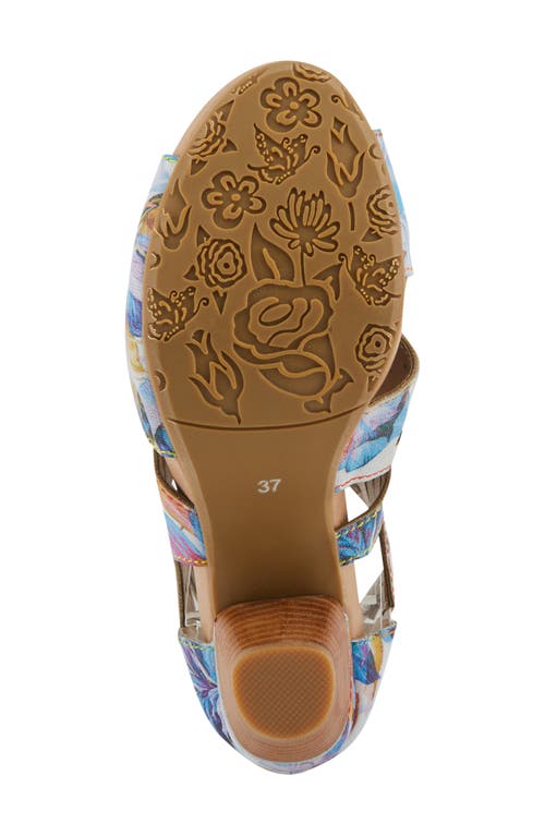 L'artiste By Spring Step Icon Fleur Sandal In Blue Multi