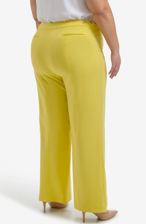 Calvin Klein Plus Size Lux Highline Tab-waist Pants In Pear