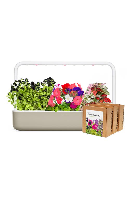 Click & Grow Smart Garden 9 Big Vibrant Flower Kit in Beige