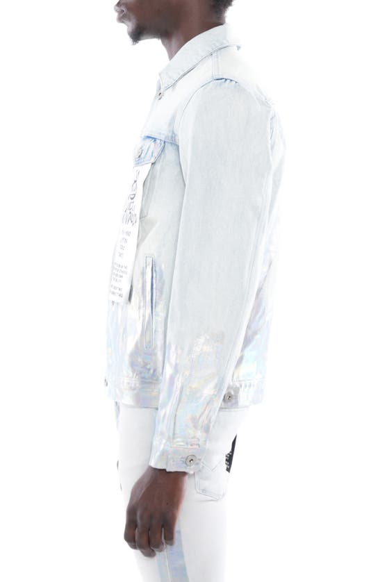 Cult Of Individuality Type Ii Denim Jacket In Foil In Foil