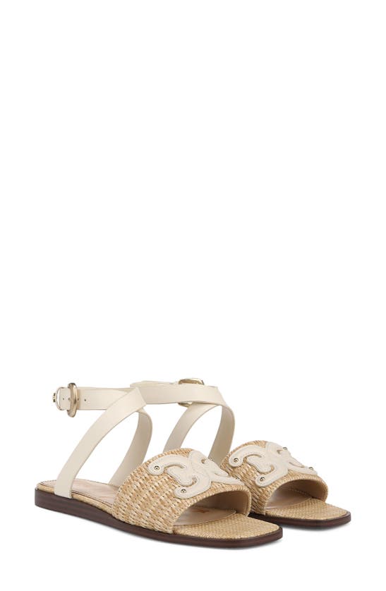 Shop Sam Edelman Ilsie Ankle Strap Sandal In Modern Ivory/ Dark Natural