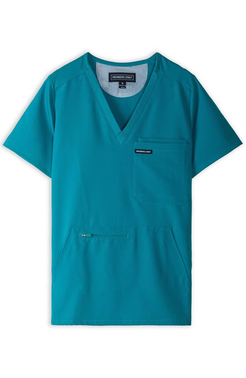 Members Only Cordoba 5-pocket Scrub Top In Teal