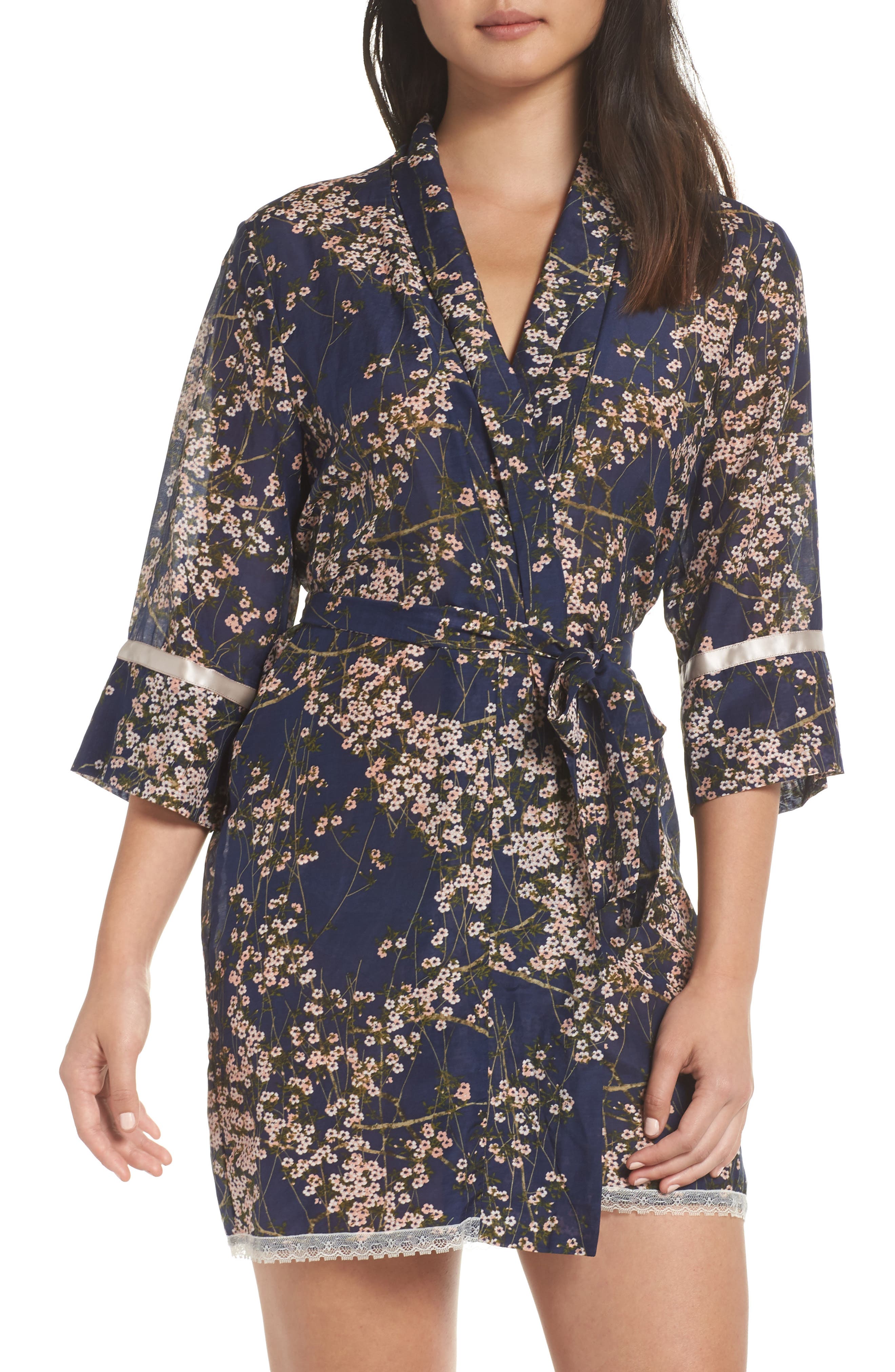 Papinelle Cherry Blossom Short Robe | Nordstrom