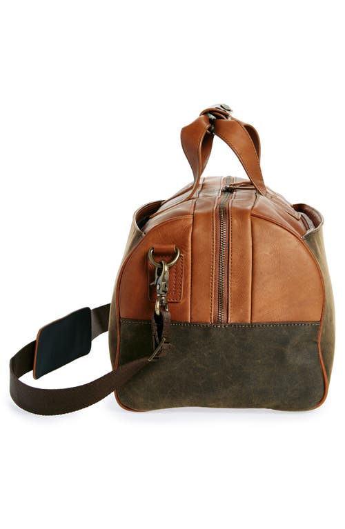 Shop Johnston & Murphy Antique Duffle Bag In Chocolate/brown
