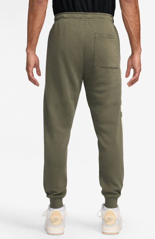 Shop Jordan Mvp Fleece Joggers In Medium Olive/sail