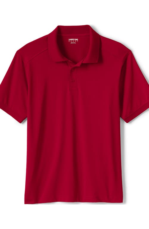 Shop Lands' End School Uniform Young  Short Sleeve Rapid Dry Polo Shirt In Red