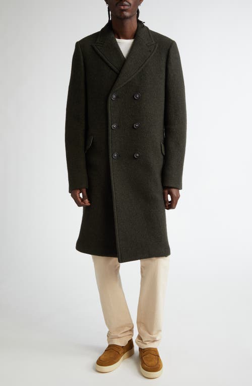 Massimo Alba Dodge Double Breasted Virgin Wool Coat in Hunter 