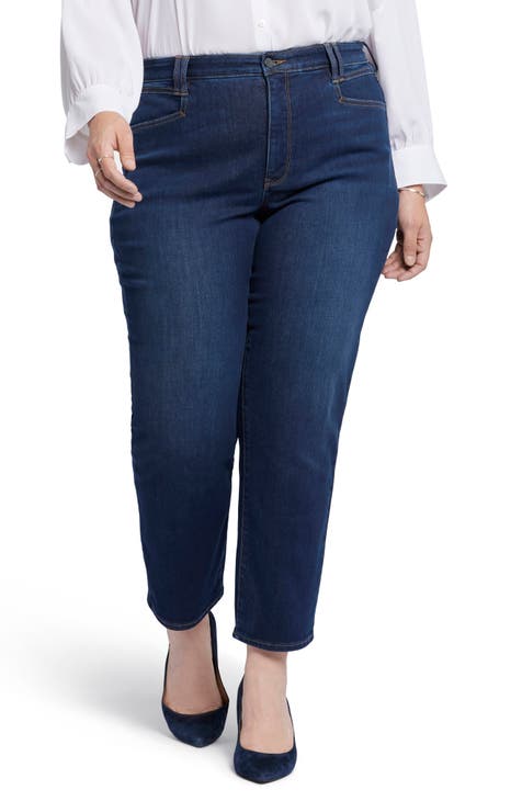 Bailey Relaxed Ankle Straight Leg Jeans (Palace) (Plus Size)