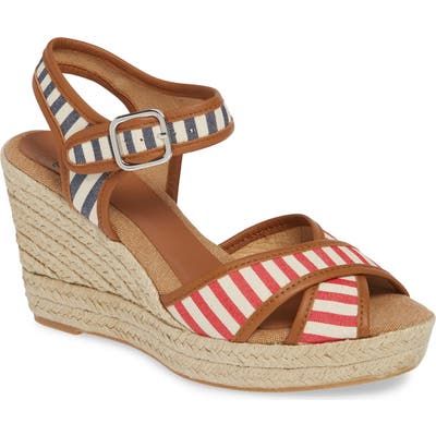 Toni Pons Arles Espadrille Wedge Sandal, Red