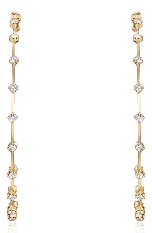 Shop Ettika Large Sparkle Hoop Earrings In Gold/crystal