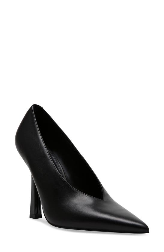 Shop Steve Madden Sedona Pointed Toe Pump In Black Leather