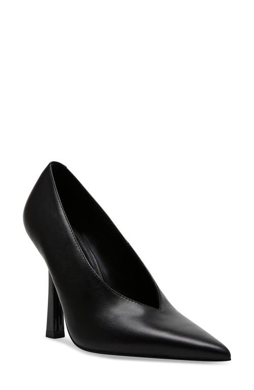 Sedona Pointed Toe Pump in Black Leather