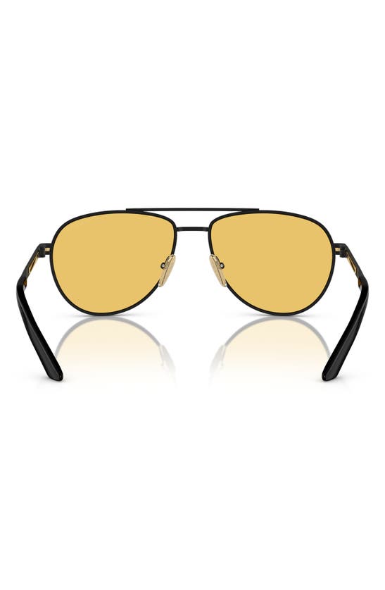 Shop Prada 60mm Pilot Sunglasses In Matte Black