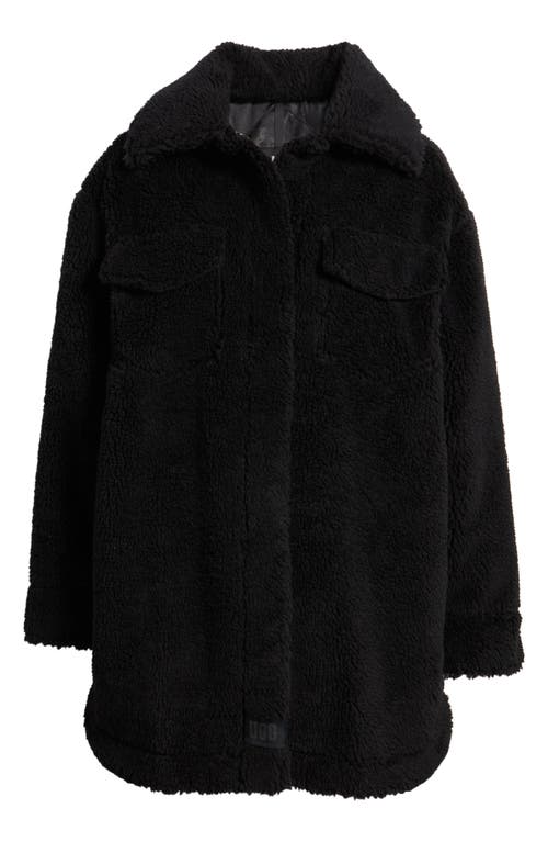 Ugg(r) Frankie Recycled Polyester Fleece Shirt Jacket In Black