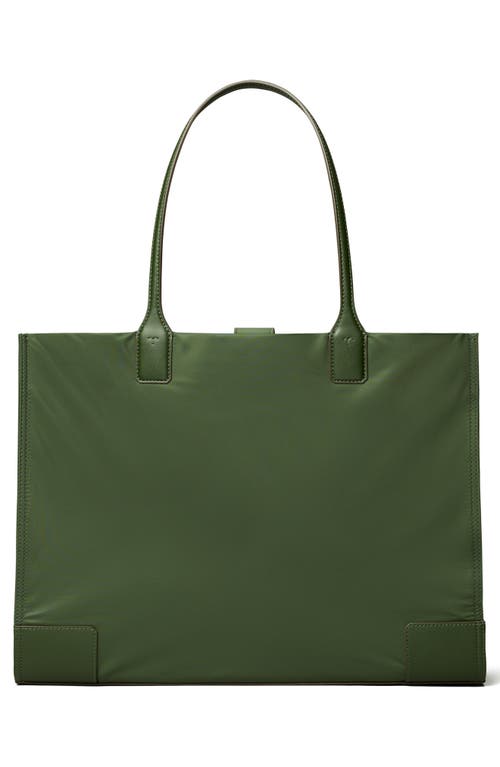 Shop Tory Burch Ella Nylon Tote In Basil