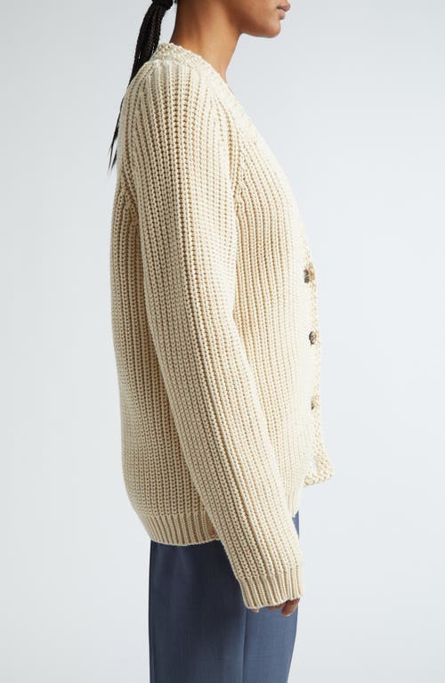 Golden Goose Journey Embroidered Cardigan In Parchment