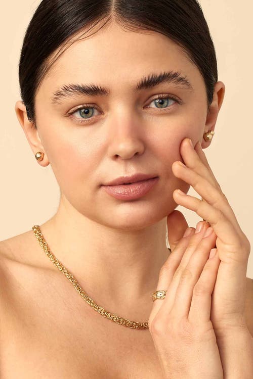 Oradina 14k Gold Celebration Ball Studs Earrings In Yellow Gold