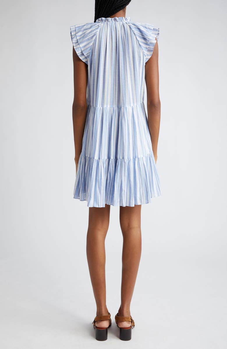 Veronica Beard Zee Stripe Tiered Minidress | Nordstrom