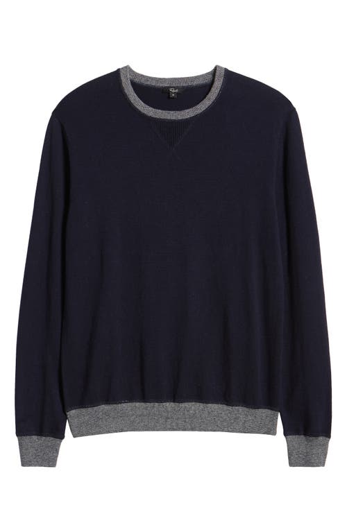 Shop Rails Burns Cotton & Cashmere Crewneck Sweater In Perfect Navy