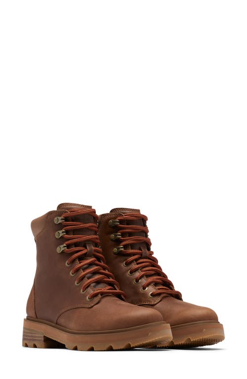 SOREL Lennox Waterproof Lace-Up Boot in Velvet Tan/Gum 2 at Nordstrom, Size 11